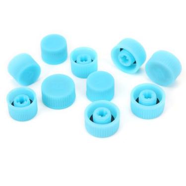 Imagem de Tampas de válvula de ar condicionado 10 unidades de tampa de porta de refrigerante A/C com anel de vedação Lado alto/baixo Tampa contra poeira de serviço de ar condicionado