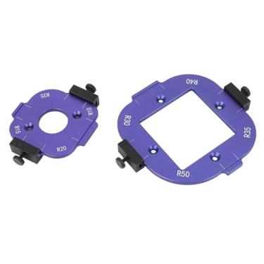 Imagem de Modelo de Raio de Canto Redondo de 2 Peças, Modelos de Roteador de Gabarito de Raio de Liga de Alumínio Modelos de Roteamento de Raio de Canto R10 R15 R20 R25 R30 R35 R40 R50
