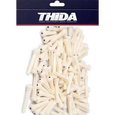 Imagem de Pacote Com 100 Pinos Marfim Trava Cordas para Cavalete de Violão Aço F