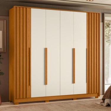 Imagem de Guarda Roupa 6 Portas Helena Cinamomo Off White - Mais de Casa