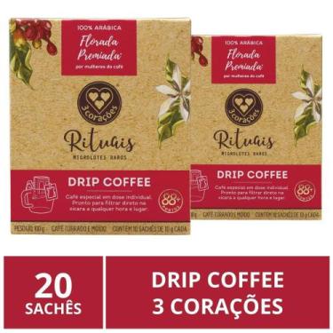 Imagem de Drip Coffee, 3 Corações, Café, 20 sachês - Três
