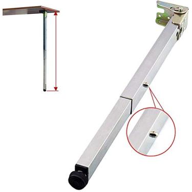 Imagem de Pernas de aço inoxidável para mesa, pernas ajustáveis para móveis, pés de mesa de jantar dobráveis de metal, pernas de mesa telescópicas dobráveis, pés de armário de elevação push-pull, com base