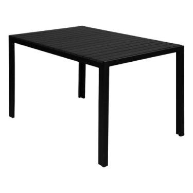 Imagem de Mesa Grumari Preta Tampo Polywood Base em Alumínio - 76847 - Sun House
