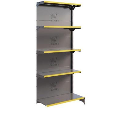 Imagem de Gôndola Fit De Parede 1 Continuação 2,02m Para Supermercados Bandejas 