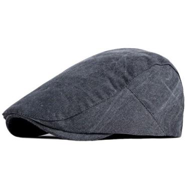 Imagem de Boina de Algodão Masculino Feminino Casual Estilo Retro Britânico Liso