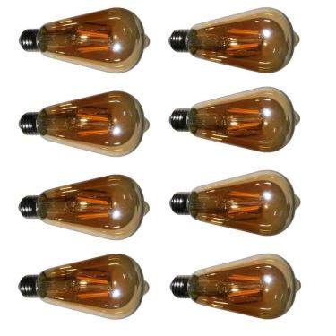 Imagem de Lampada Led Multi Filamento Retro Kit 8 Unidades Bivolt 30w Iluminaçao Decoraçao Casa Jardim Vintage