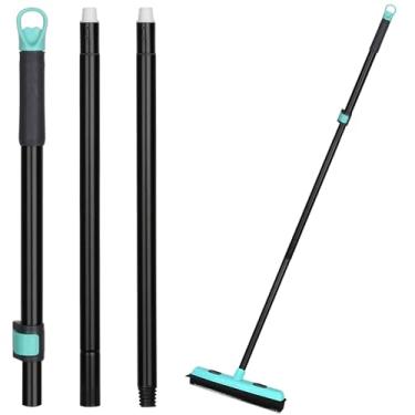 Imagem de Kefanta Alça de substituição para remoção de pelos de animais de estimação de borracha azul, refis de alça de vassoura de ancinho de carpete (não inclui cabeça de esfregão)