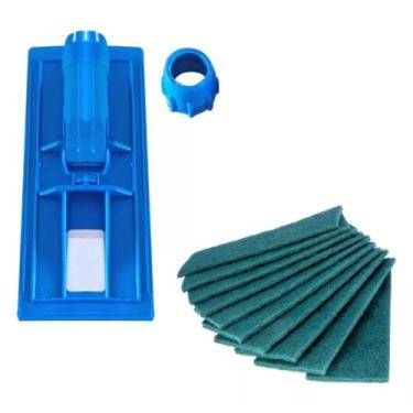 Imagem de Kit Rodo Mop Suporte Garra s/ Cabo  5 Fibras Verde Limpeza Pesada