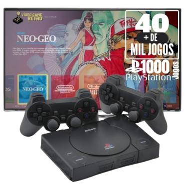 Imagem de Mini Console Retrô PSX - PS1 com 40 mil jogos e 2 Controles diversos Jogos e Consoles Jogue Fliperama N64 Atari SNES Arcade