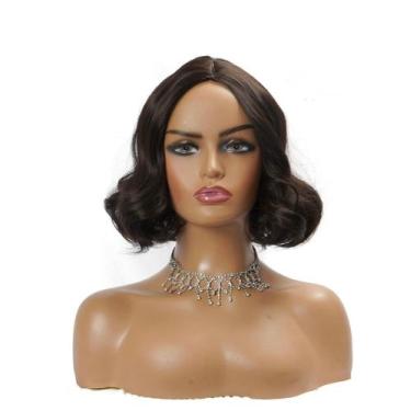 Imagem de Peruca Mid Bob Mechas Loiro Mel Belissima Natural Dia a Dia - GM Hair