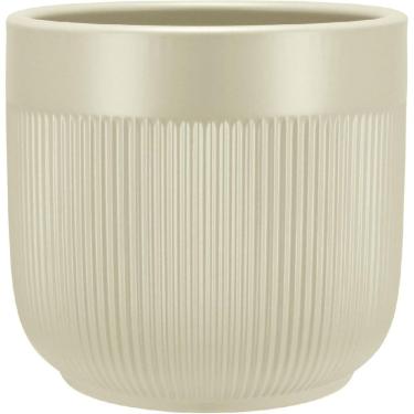 Imagem de CACHEPÔ VASO DECORATIVO PLANTA  HOME&CO CERÂMICA 13x14x14cm CREME