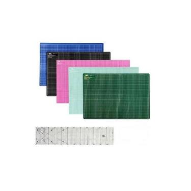 Imagem de Base de Corte Verde 60x45 + Régua de Acrílico 60 - Lanmax