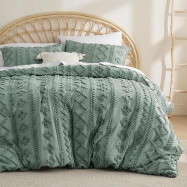 Imagem de Conjunto de capa de edredom Bedsure Boho King Size com 2 fronhas
