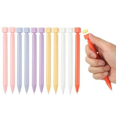 Imagem de PATIKIL 12 peças de canetas esferográficas engraçadas, caneta de escrita interessante de 0,5 mm, canetas de tinta gel preta, respostas fofas, perguntas, escolha a descompressão de rotação ABCD para