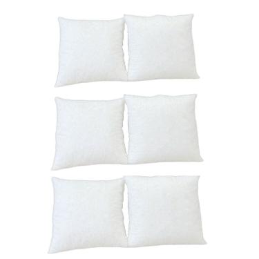 Imagem de Kit com 6 Enchimentos para Capa de Almofada 45cm X 45cm Branco
