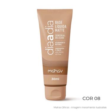 Imagem de Base Líquida Matte Mahav Dia a Dia Cobertura Natural Vegana