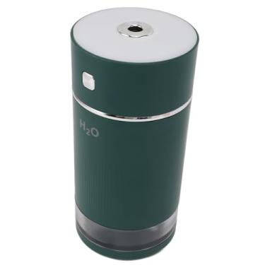 Imagem de Mini umidificador de névoa fria de ultrassom pequeno de 240 ml com luz noturna colorida para casa, carro, mesa, escritório, sala de estudo (verde)