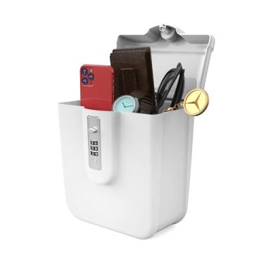 Imagem de UP Security SAFELock Box para itens essenciais de férias na praia, cofre com combinação, pequeno cofre portátil para viagens, cruzeiro, caixa de armazenamento ao ar livre para dinheiro, arma, arma