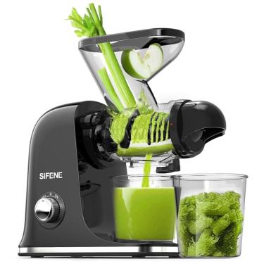 Imagem de Centrifuga de Frutas com Função Reversa, Motor Silencioso e Mastigação Lenta, 110V 150W, SiFENE, Preta