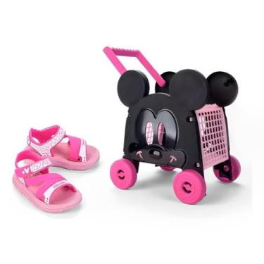 Imagem de Sandália Grendene Meninas Infantil Minnie Disney Baby Car Rosa, 23