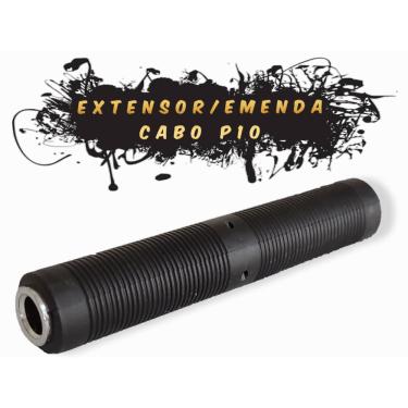 Imagem de Emenda extensão J10 cabo P10 estéreo som violão guitarra