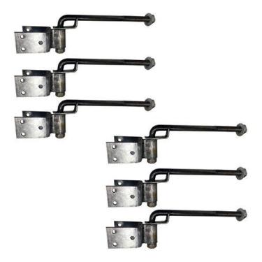 Imagem de Dobradiça De Porteira Boca De Lobo 9un Forjada 80mm Tarza