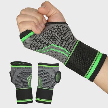 Imagem de Munhequeira Protetor Punho Tendinite Pulso Aberto Ortopedica Suporte Saude Ajustável Compressão boa