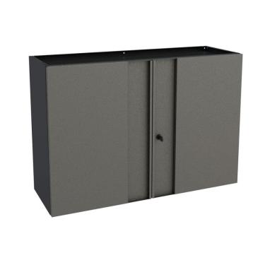 Imagem de Armário Multiuso p- área Serviço Aéreo Multibox Aço 2 Portas c- Chave 80cm Preto cinza