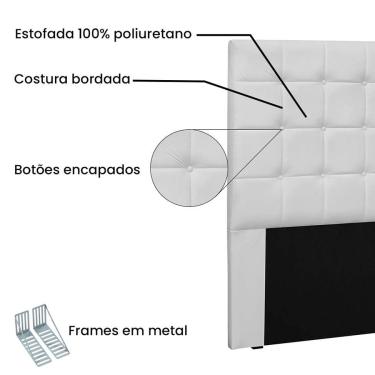 Imagem de Cabeceira Queen Verona Poliuretano Branca