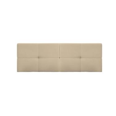 Imagem de Cabeceira Painel Cama Box Casal 1,40 Estofada Suspensa Dobrável méxico - Areia Suede