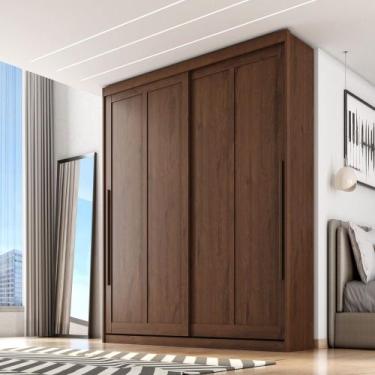 Imagem de Guarda Roupa Casal 2 Portas de Correr Atraente Zanzini, Jacaranda