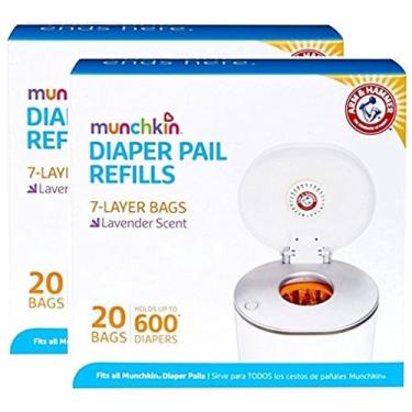 Imagem de Munchkin Arm & Hammer Fraldas Pail Refil Bags, 2 x 20 Sacos