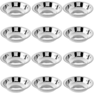 Imagem de Conjunto 12 Tigelas Redondas 225ml Bowl Inox 14cm Hercules Cozinha Mul