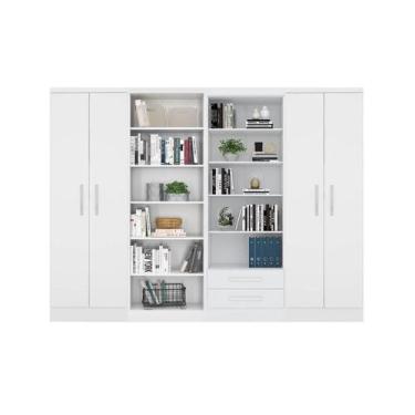 Imagem de Estante com Livreiro e Multiuso Branco - FdECOR - Qmovi