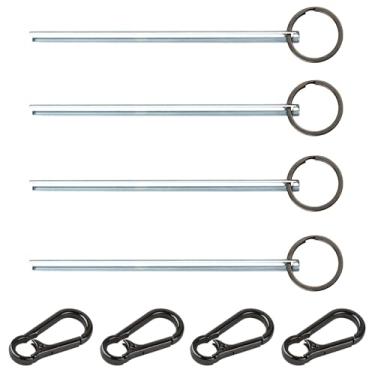 Imagem de Chaves de porta de elevador Half Moon, conjunto de chaves de elevador de bombeiro para portas de elevador Westinghouse/Schindler, chaveiro de metal cinza escuro incluído, pacote com 4