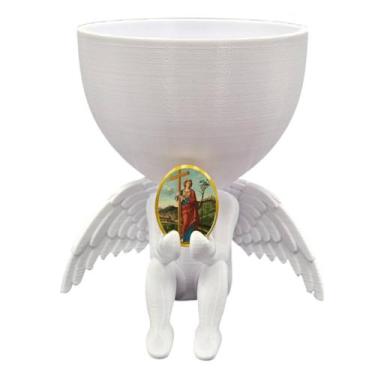 Imagem de Anjo da Guarda Anjinho Santa Helena Vasinho Decoração - Point da Fe