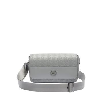 Imagem de Lacoste Bolsa Crossover com monograma, Nomogramme Cinza, One Size, Bolsa Crossover com monograma
