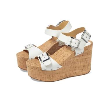 Imagem de Michael Kors Sandália feminina Colby Wedge, Branco óptico, 9.5