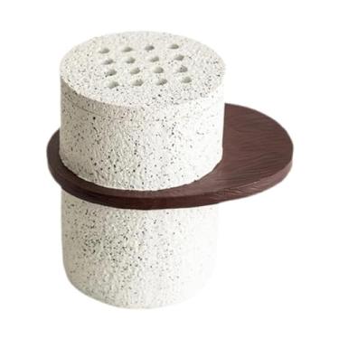 Imagem de Ｂｅｓｇａ Queimador de incenso árabe aroma ornamento resina mesa moderna peça central bakhoor queimador incensário para spa mesa presente de inauguração, S White