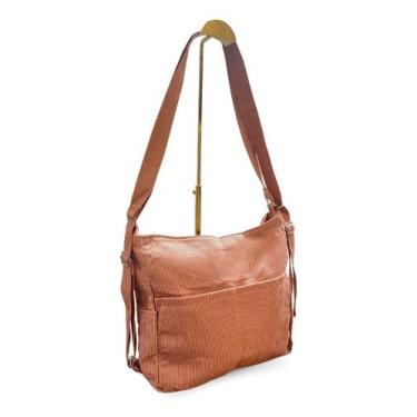 Imagem de Bolsa Mochila Veludo Lateral Media Espaçosa Academia Trabalh - Alwy, R