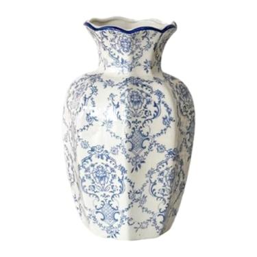 Imagem de FLCPJGV Vaso de cerâmica chinês para flores, vaso de plantas, decoração para casa, arranjo floral minimalista exclusivo para casamento, quarto, entrada, Begônia 10cmx24cm