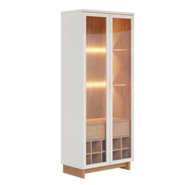 Imagem de Cristaleira Colibri Com 2 Portas E 1 Gaveta Freijo/off White