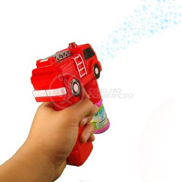 Imagem de Caminhão Bombeiro Bolhudo Bolhas Sabão Infantil Vermelho 3