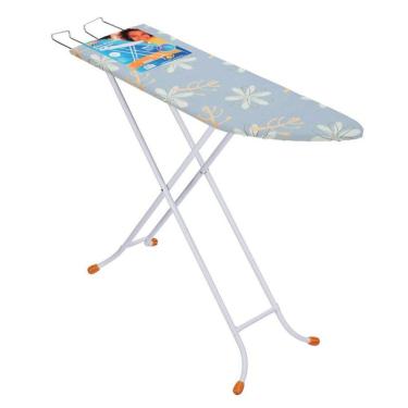 Imagem de Tábua De Passar Roupas Utimil Ep 002 Branco Com Laranja E Estampado