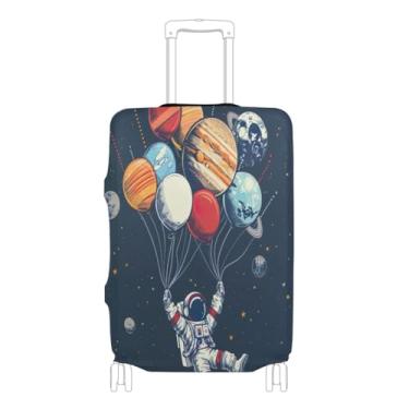 Imagem de Joisal Capas de bagagem de balões em forma de planetas aprovadas pela Tsa para bagagem de 45 a 81 cm, acessórios de mala, balões de planetas astronautas, P 45 a 50 cm, Balões de planetas astronautas