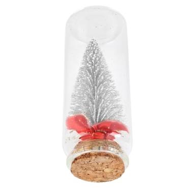 Imagem de Árvore de Natal decorativa de mesa, pequena árvore de Natal finamente trabalhada para escritório (prata)