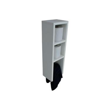 Imagem de Nicho Porta Toalha Para Banheiro Porta Papel Organizador MDF (Branco)