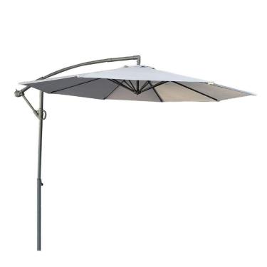 Imagem de Ombrelone Lateral Tahiti Bahamas Fratini 300 Cm (largura) Sem Base Em Alumínio Cinza Capa Poliéster