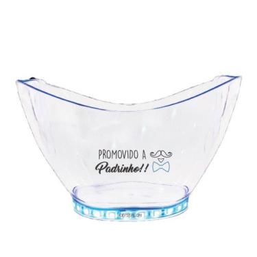 Imagem de Champanheira Com Led Personalizada Para Padrinho - Krystalon