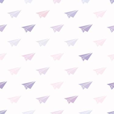 Imagem de Papel De Parede Adesivo Avião Sala Roxo 3m